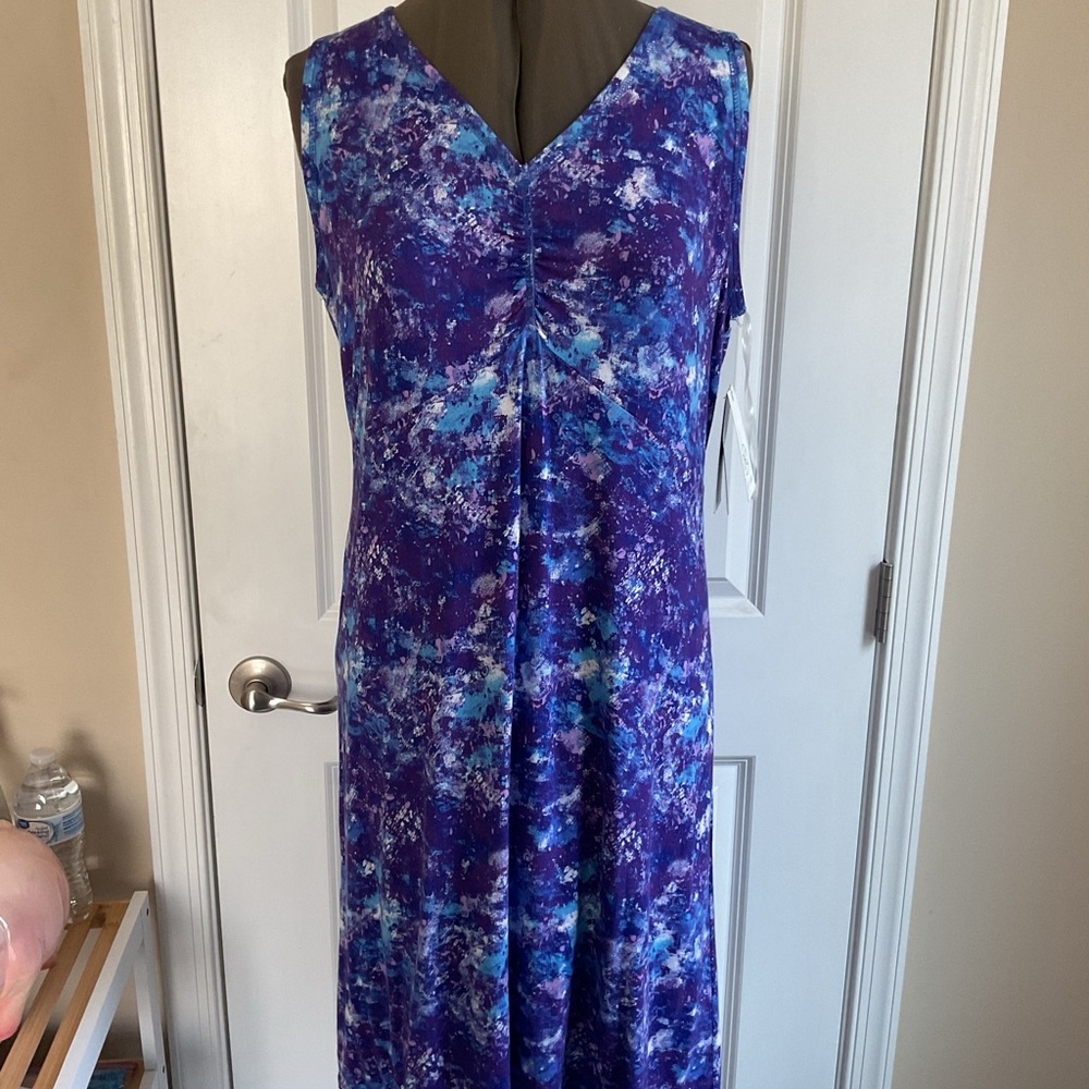 GAIAM Women's Purple and Blue Midi Dress
